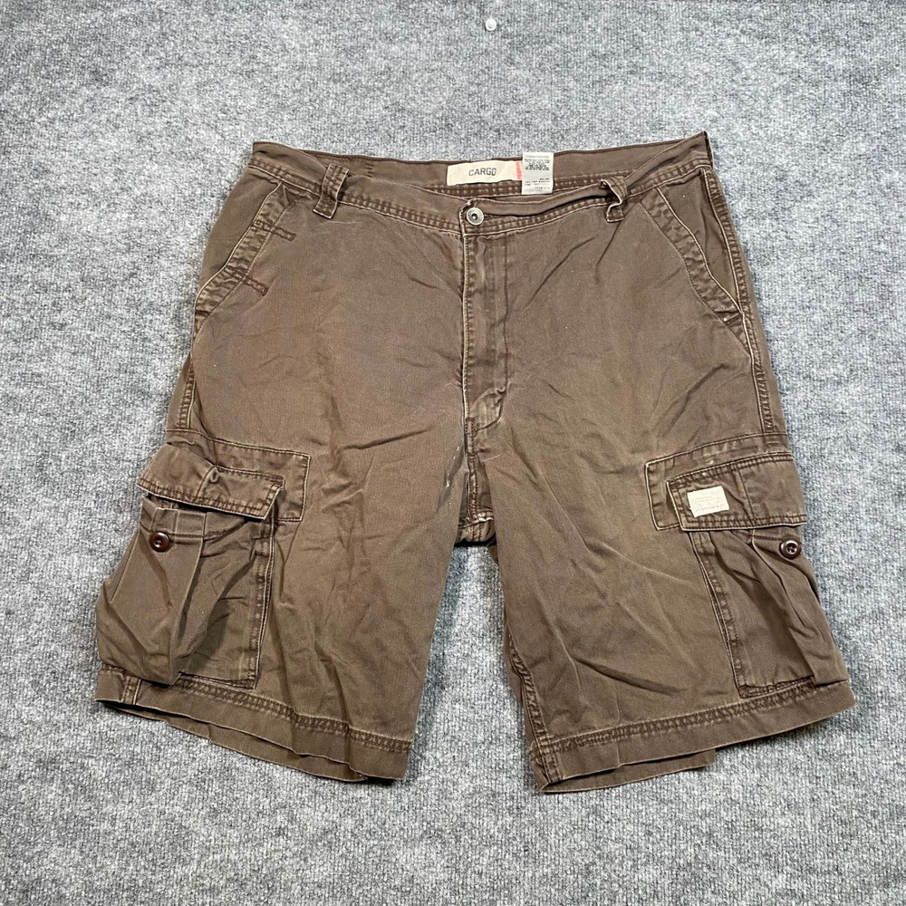 Levis Mens Brown Cargo Shorts Size 38 Cotton Relaxed Fit Workwear Utility 12065